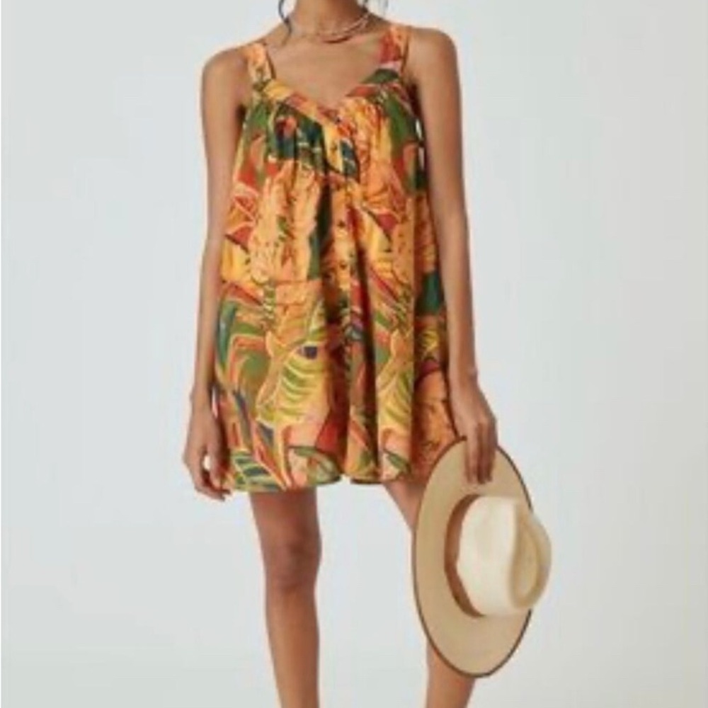 Farm Rio Multicolor Tropical Dress